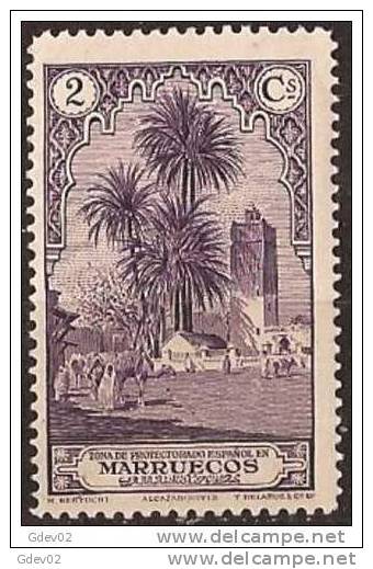 MA106-LA909TAN.Maroc.Marocco  MARRUECOS ESPAÑOL PAISAJES Y MONUMENTOS 1928  (Ed 106**) Sin Charnela LUJO RARO - Unused Stamps