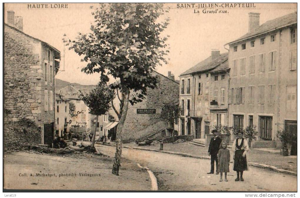 43....HAUTE LOIRE...SAINT JULIEN CHAPTEUIL........LA GRANDE RUE.....NON... EC R IT E ..‹(•¿• )› - Sonstige & Ohne Zuordnung