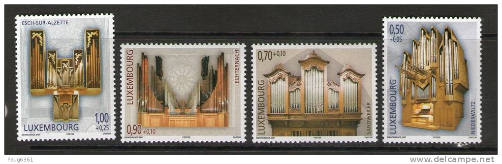 LUXEMBOURG 2007 ORGUES  YVERT N°1714/17 NEUF MNH** - Unused Stamps