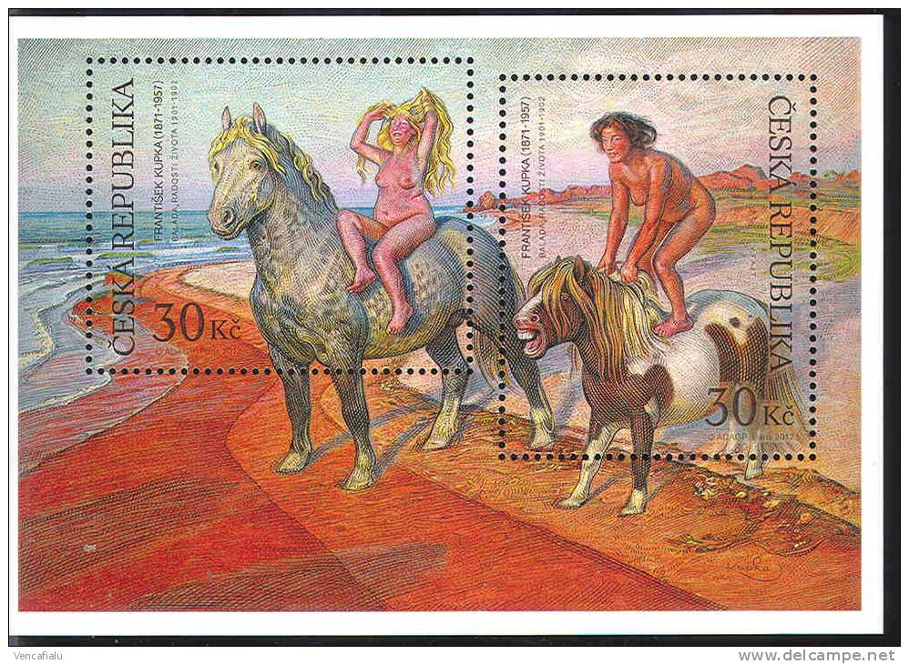 Czech Republic 2012, Painter Frantisek Kupka - Horses And Women, S/S, MNH - Desnudos