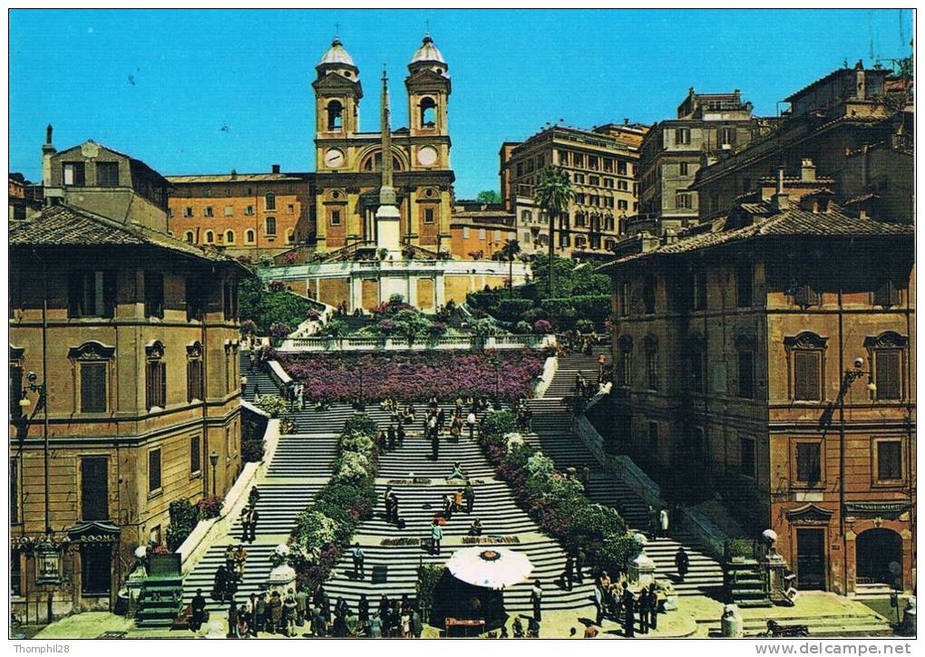 ROMA - Piazza Si Spagna, Trinita Dei Monti / Place D'Espagne Et L'Eglise De La Trinité Des Montagnes - Circulée En 1978 - Orte & Plätze