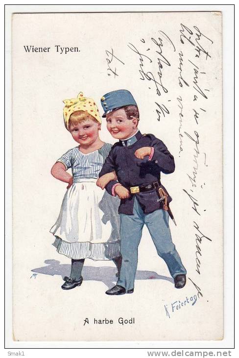 ILLUSTRATORS KARL FEIERTAG CHILDREN B.K.W.I. Nr. 181/2 OLD POSTCARD - Feiertag, Karl