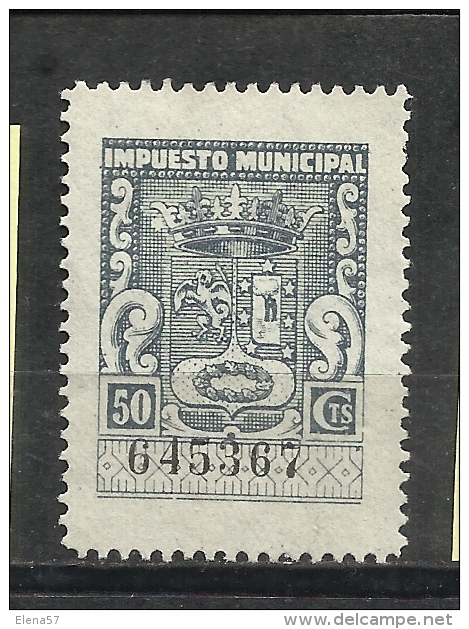 08-FISCAL LOCAL MADRID IMPUESTO MUNICIPAL 50 CENTIMOS.RARO SELLO FISCAL LOCAL MADRID- IMPUESTOS TAX ,ANTIGUO SELLO .SPAI - Revenue Stamps