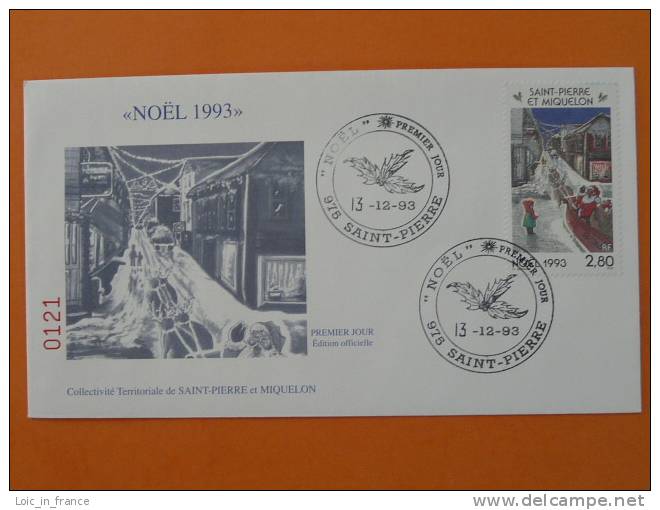 Noel Christmas 1993 FDC St Pierre Et Miquelon 307 - FDC