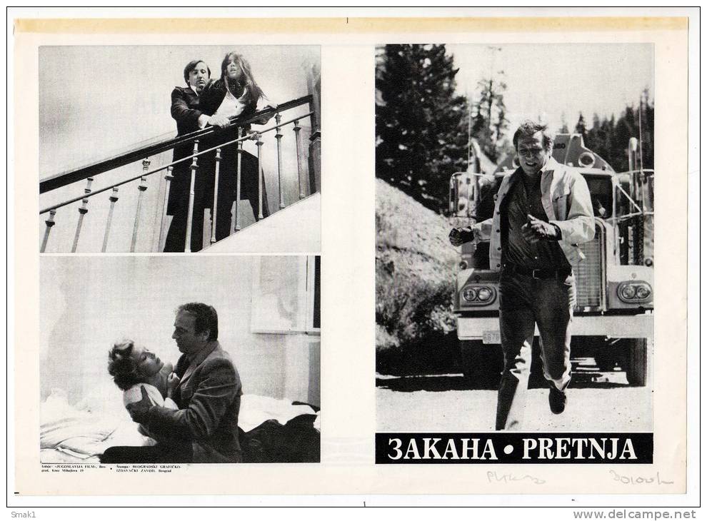 PROGRAMS FILM "THREAT" FRANCE FILM DISTRIBUTED BY MAKEDONIA FILM SIZE 24X17 CM - Programs