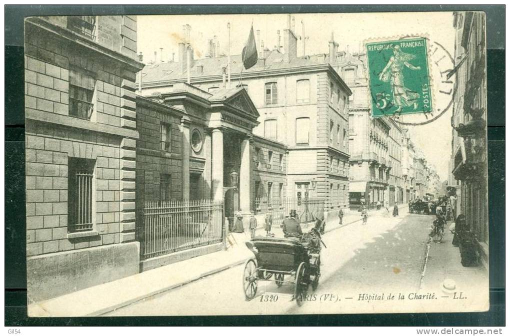 75 - PARIS 6 - Hôpital De La Charité (Rue Jacob)  Um40 - Arrondissement: 06