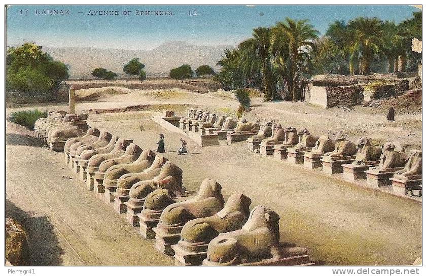 CPA-1913-EGYPTE-KARNAK-AVENUE DES SPHINXES-TBE - Sphinx