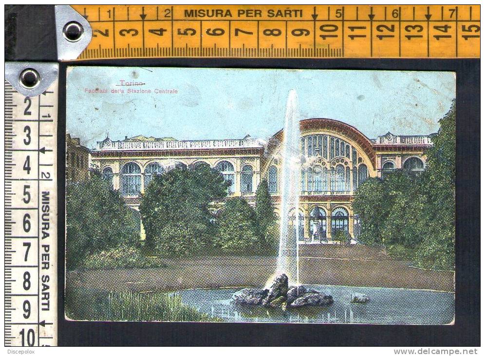 D2174 Torino - Facciata Della Stazione Centrale / 1915 ?  - Old Mini Card - Stazione Porta Nuova