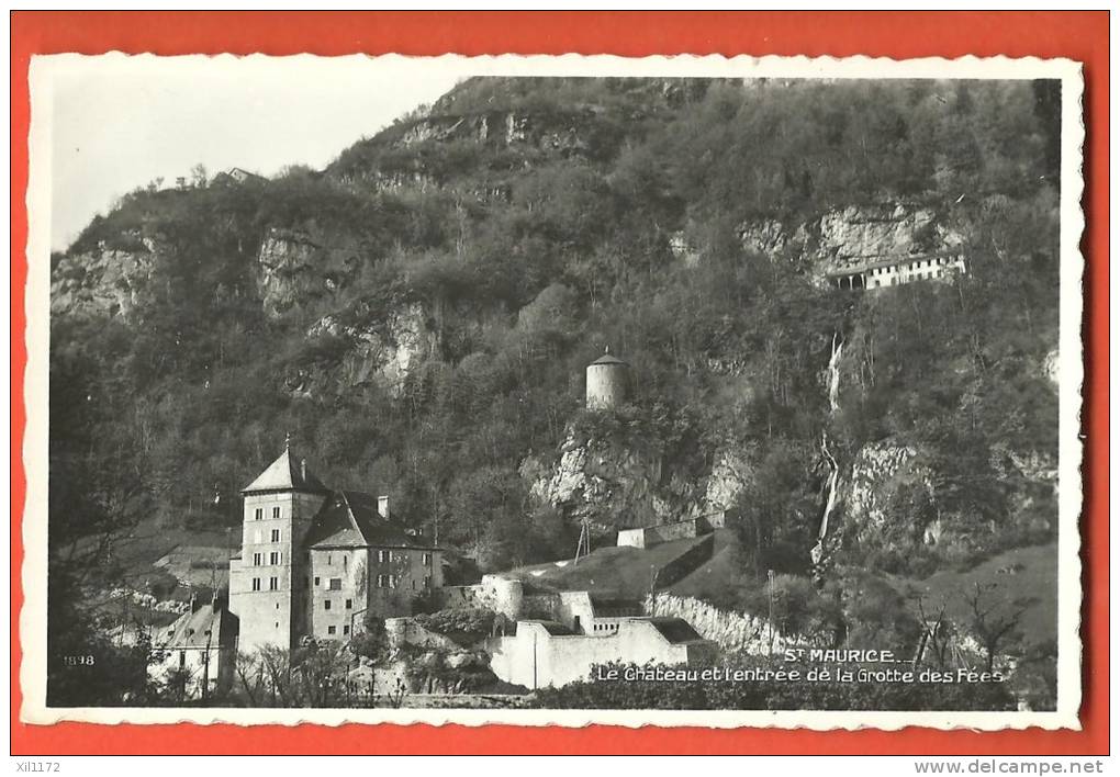 C1121 St.Maurice, Château Et Entrée Grotte Aux Fées.Non Circulé. Perrochet 1818 - Saint-Maurice