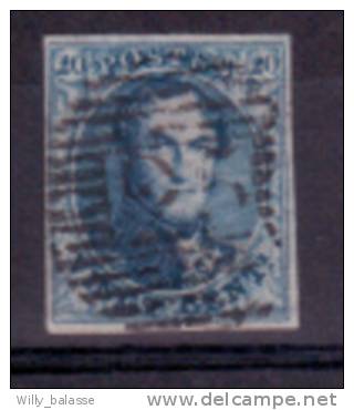 N°4 Très Bien Margé P25 CHARLEROI. Papier Ultra Fin - 1849-1850 Medallones (3/5)