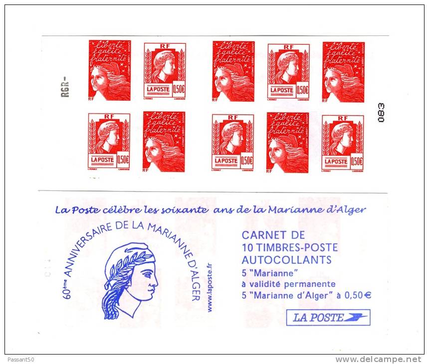 Carnet Mixte Marianne D´Alger - Luquet YT 1512 Avec Variété RGR- Au Lieu De RGR-2 . Superbe , Voir Le Scan . - Cuadernillos