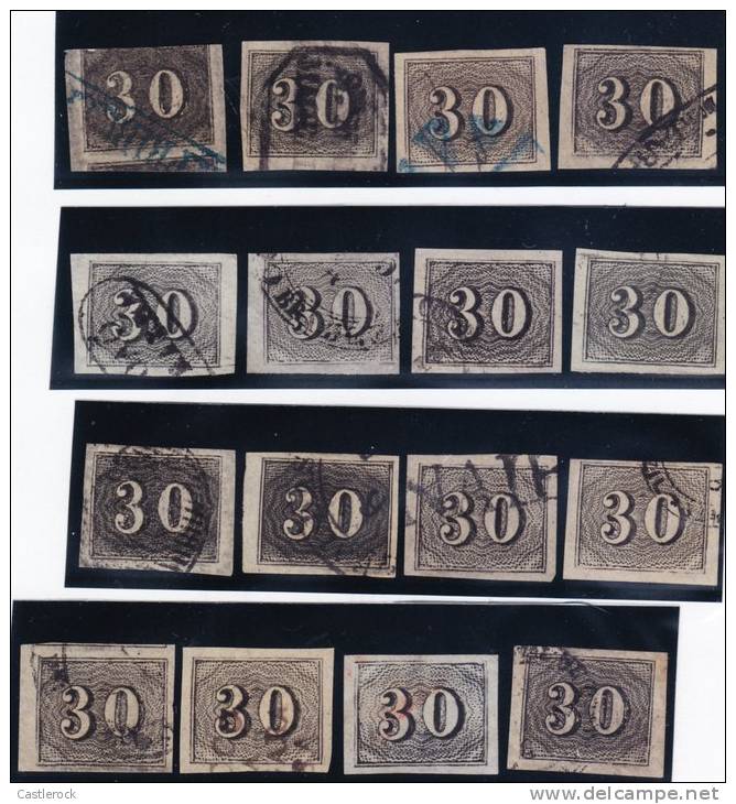 O) 1850 BRAZIL, SC 23 USED, NICE LOT OF CANCELLATIONS E=200 - Nuevos