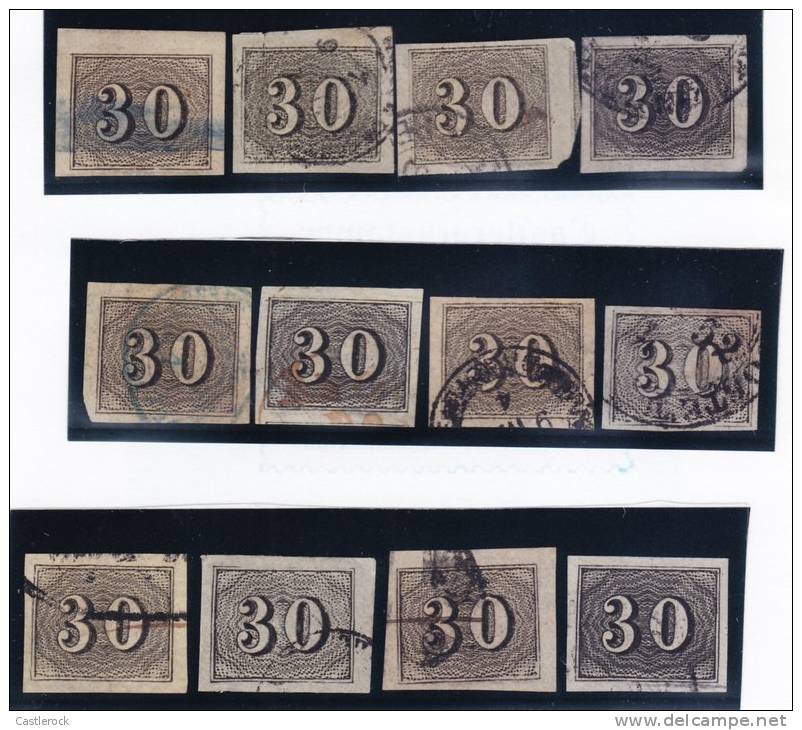 O) 1850 BRAZIL, SC 23 USED, NICE LOT OF CANCELLATIONS,  E= 150.- - Ungebraucht