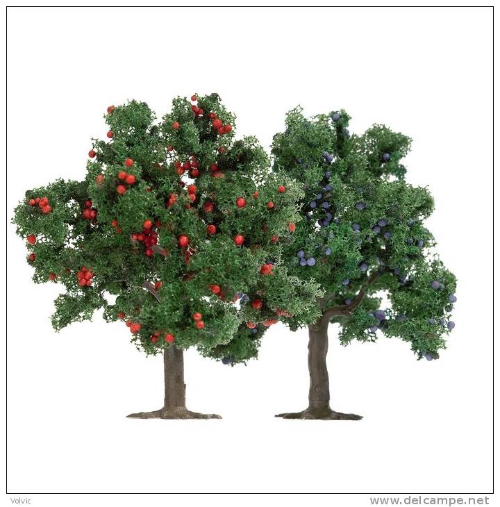 - BUSCH  - Kit De 2 Arbres Feuilles Fruitiers  - Réf 6649 - Scenery