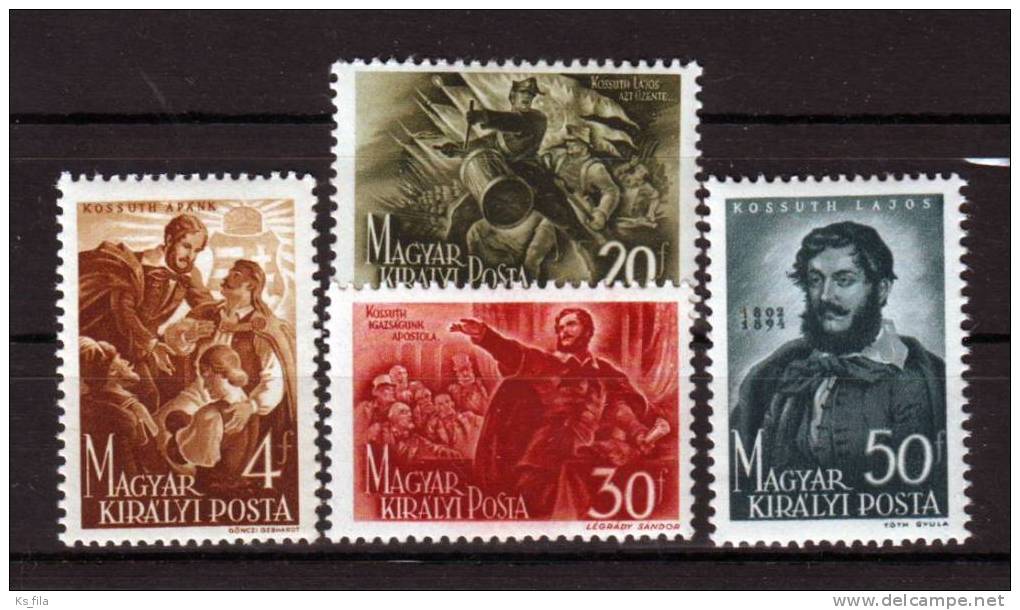 HUNGARY - 1944. 50th Death Anniversary Of Kossuth - MNH - Neufs