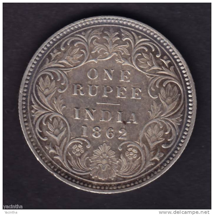 @Y@   British India 1 Rupee 1862 Silber   (2048) - Indien