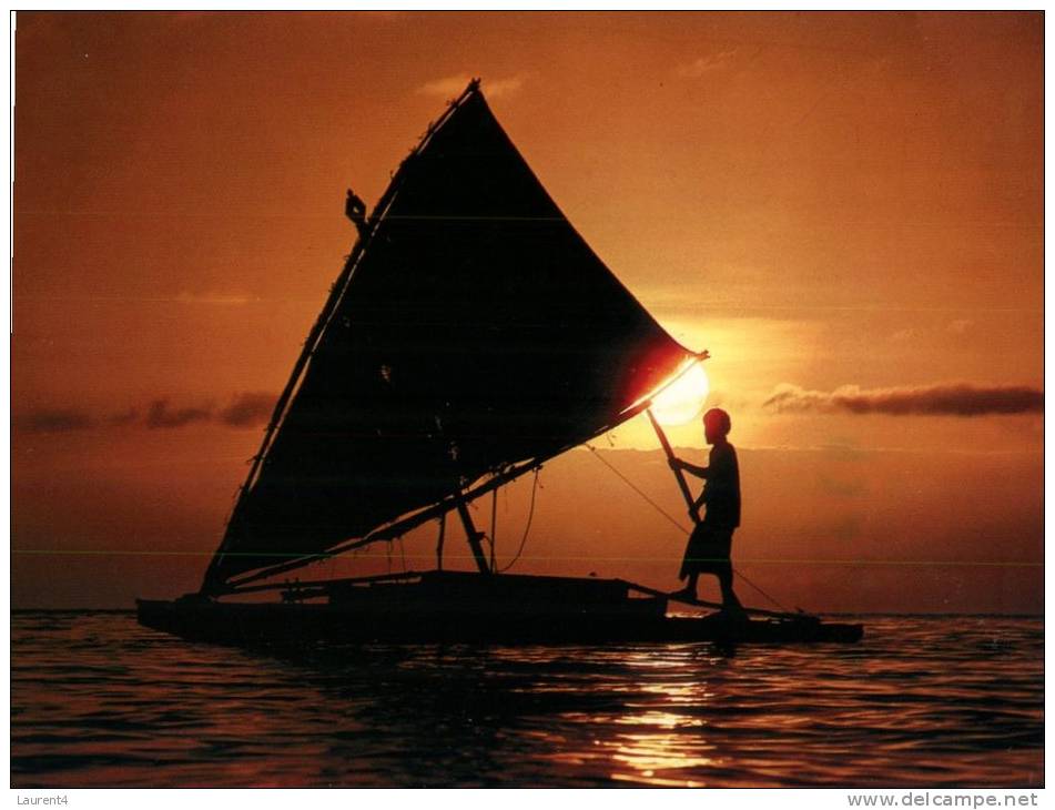 (200) Fiji Sailing Ship In Sunset - Fiji