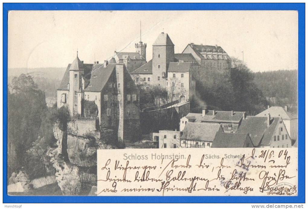 Deutschland; Hohnstein Sächs. Schweiz; Schloss; 1904 - Hohnstein (Saechs. Schweiz)