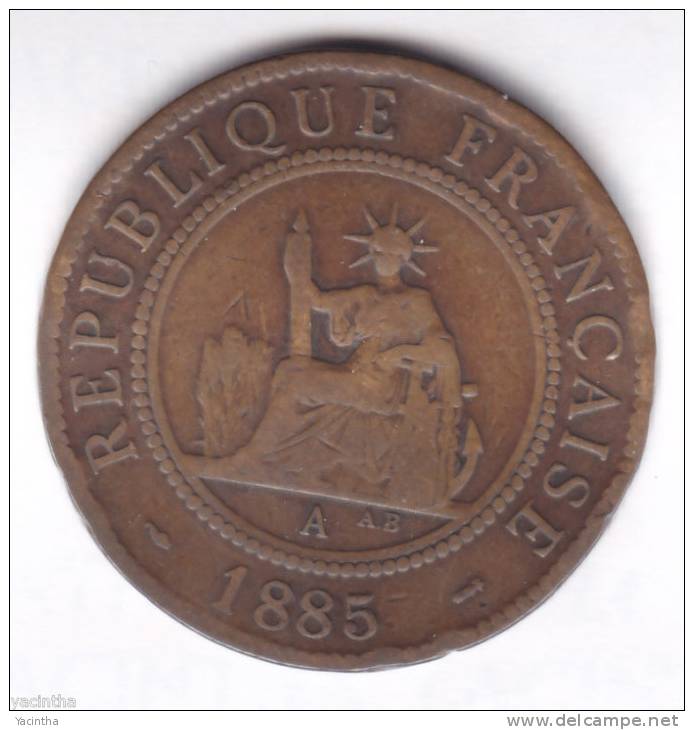 @Y@    French Indochina 1 Cent 1885    (2070) - Inde