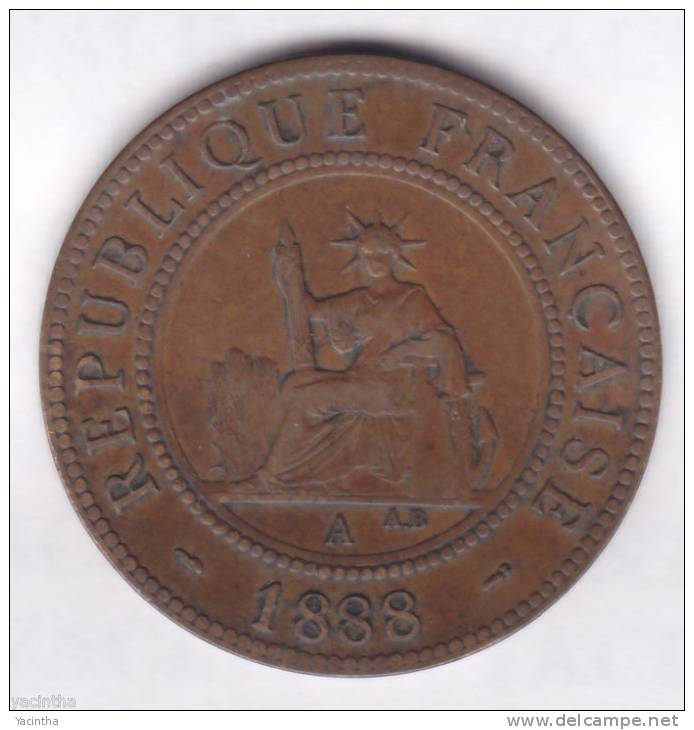 @Y@    French Indochina 1 Cent 1888    (2071) - India