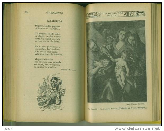 Espagnol G;Delpy Et A. Viñas  L'Espagnol Par Les  Textes 1929 Brodard Taupin 1 Carte Dépliante BE - 12-18 Ans