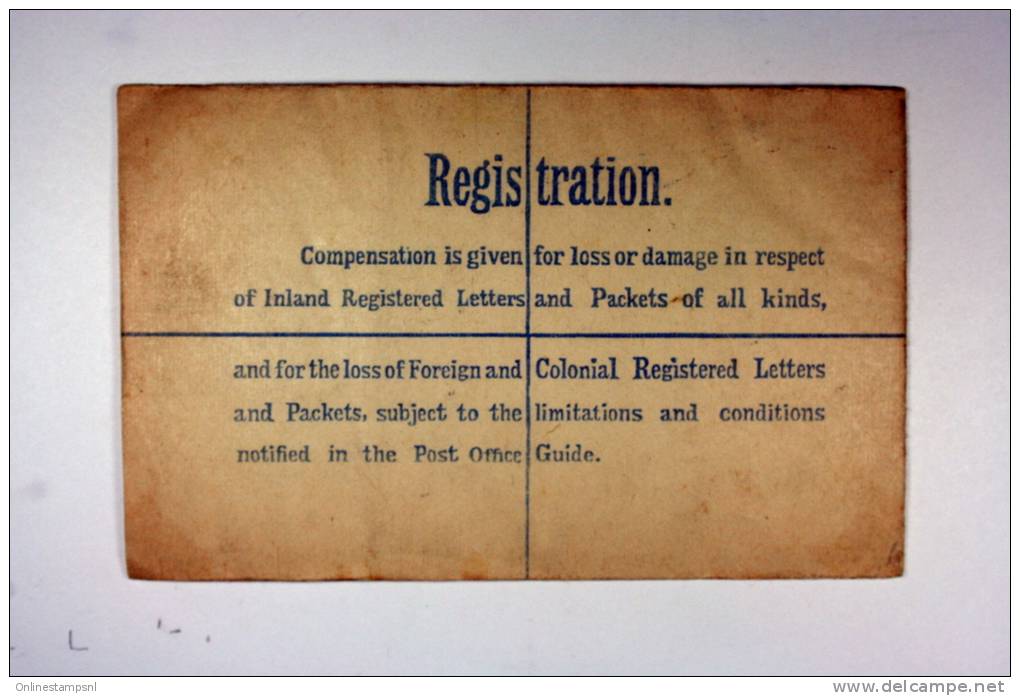 UK:  1917 Registered Fieldpost Cover  Wax Sealed Army Postoffice Cancel - Stamped Stationery, Airletters & Aerogrammes