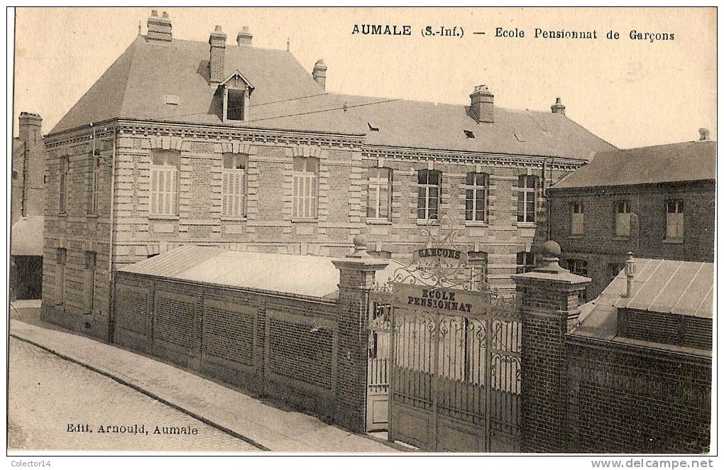 76 AUMALE  ECOLE PENSIONNAT DE GARCONS 1916 - Aumale