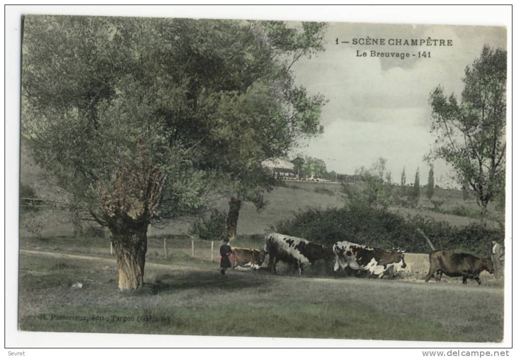 SCENE CHAMPETRE  - Le Breuvage. - Viehzucht