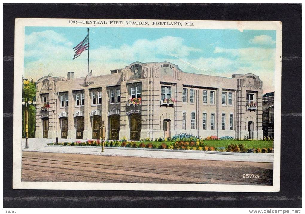 34774     Stati  Uniti,  Me.  -   Portland -  Central  Fire  Station,  VGSB  1929 - Portland