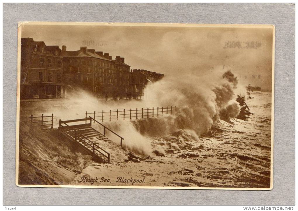 34782    Regno  Unito,     Blackpool  -  Rough  Sea,  VG  1914 - Blackpool