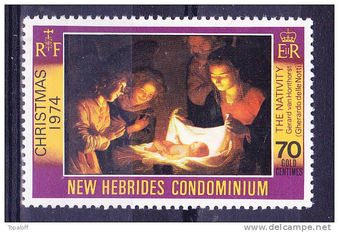 Nouvelles-Hebrides N°405 Neuf Sans Charniere Mais Pliure - Unused Stamps