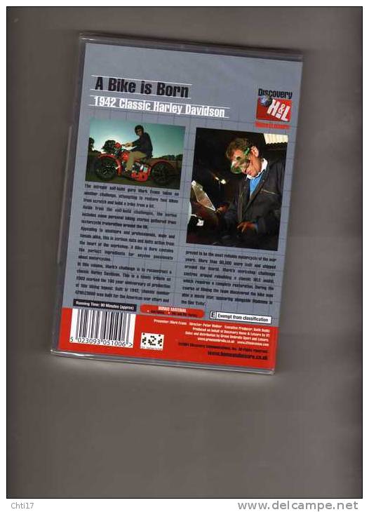 DVD NEUF A BIKE IS BORN MOTO ANCIENNE " 1942 CLASSIC HARLEY DAVIDSON " EDIT DISCOVERY H&L 2004 - Sports