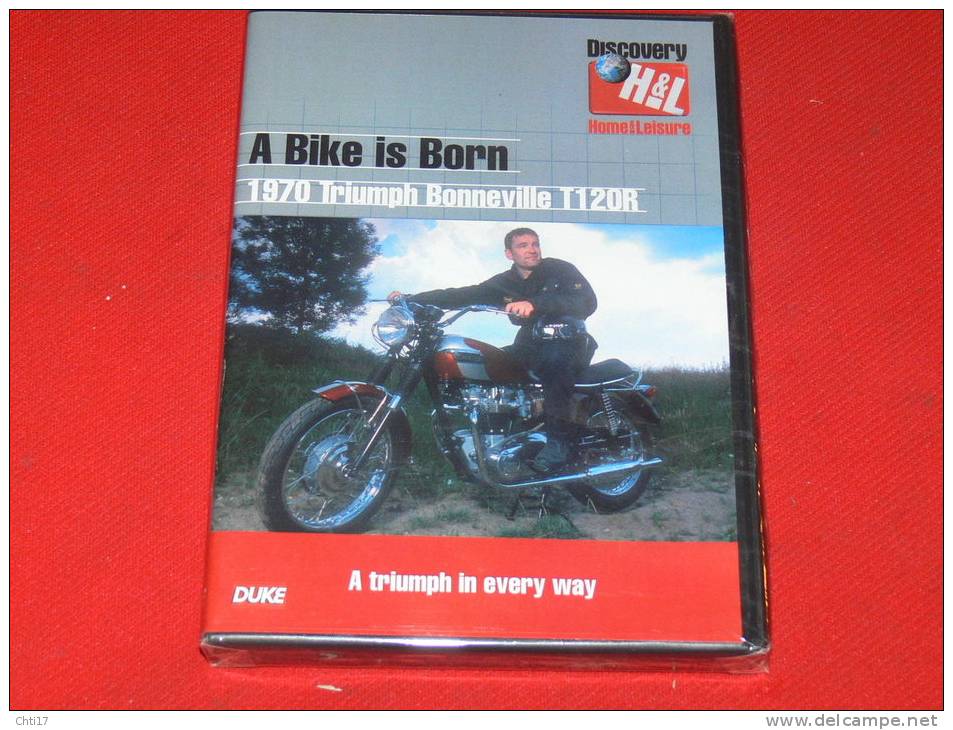 DVD NEUF A BIKE IS BORN MOTO ANCIENNE " 1970 TRIUMPH BONNEVILLE T120R " EDIT DISCOVERY H&L 2004 - Sport