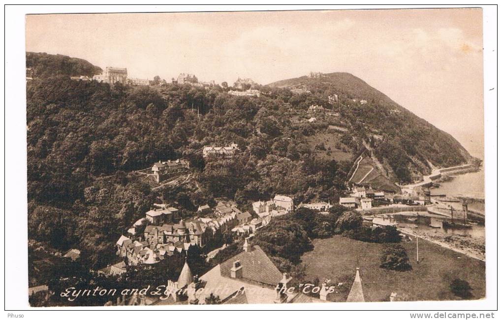 UK1561:    LYNTON And LYNMOUTH From The  Tors - Lynmouth & Lynton