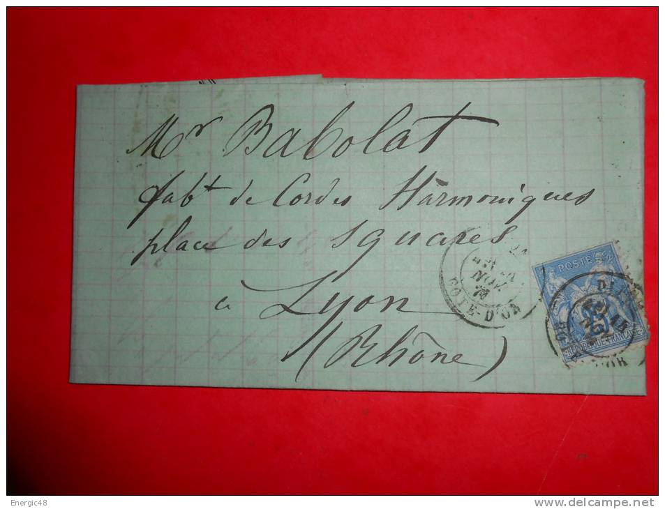 S8,lettre De Dijon,avec 25c.a Voir!! - 1876-1898 Sage (Tipo II)