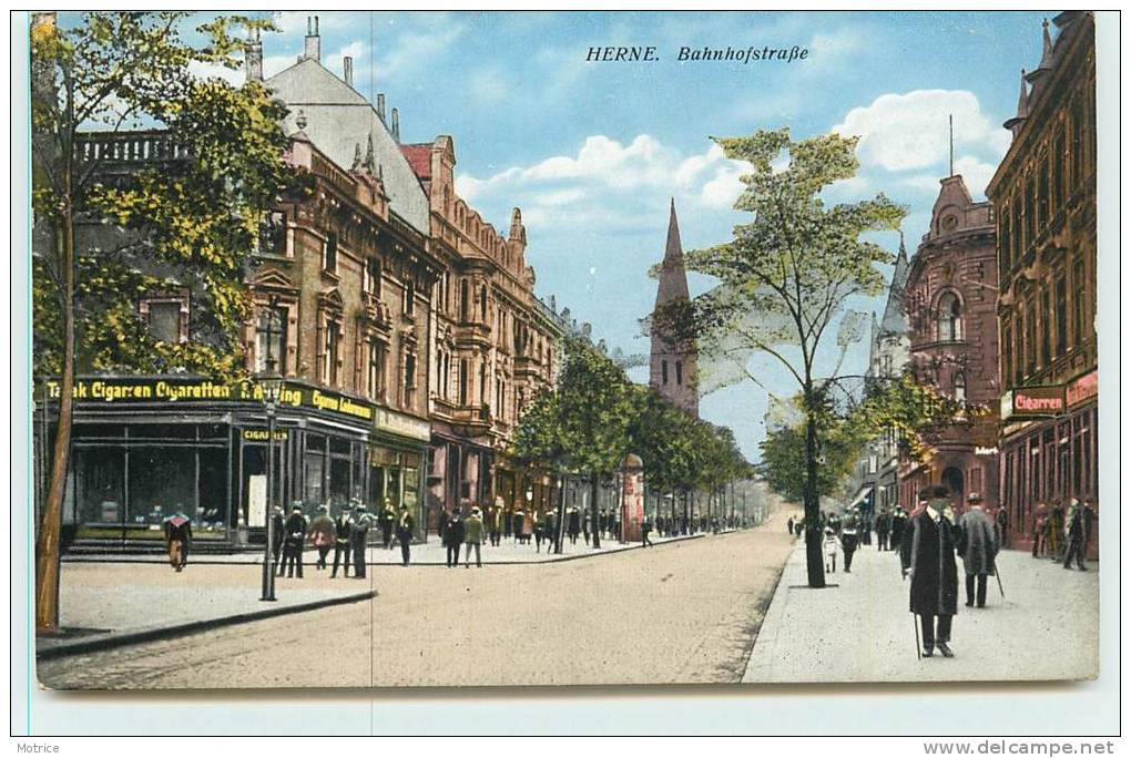 HERNE  - Bahnhofstrasse (cachet Gare Dos Carte). - Herne