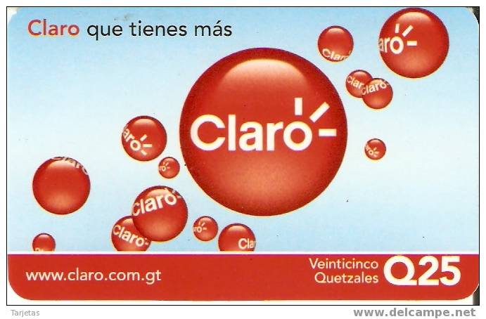 TARJETA DE GUATEMALA DE CLARO DE 25 QUETZALES - Guatemala