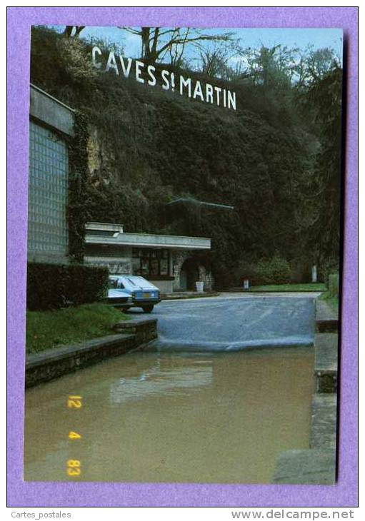 * REMICH Caves Saint-Martin La Plus Forte Inondation De La Moselle Depuis 1919 L'année De Fondation Des Caves - Remich