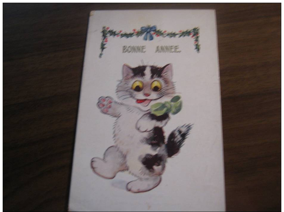 Ancienne CARTE POSTALE = CPA  / 50039  Chat    Bonne Annee - Gatti