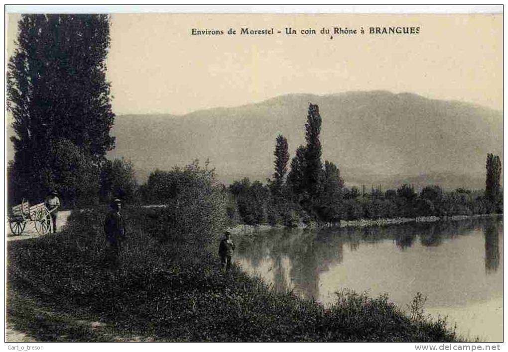 CPA 38 ENVIRONS DE MORESTEL UN COIN DU RHONE A BRANGUES - Brangues