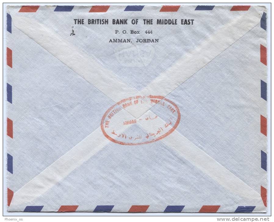 Jordan - AMMAN,The British Bank Memorandum Envelope, Air Mail - Jordanien