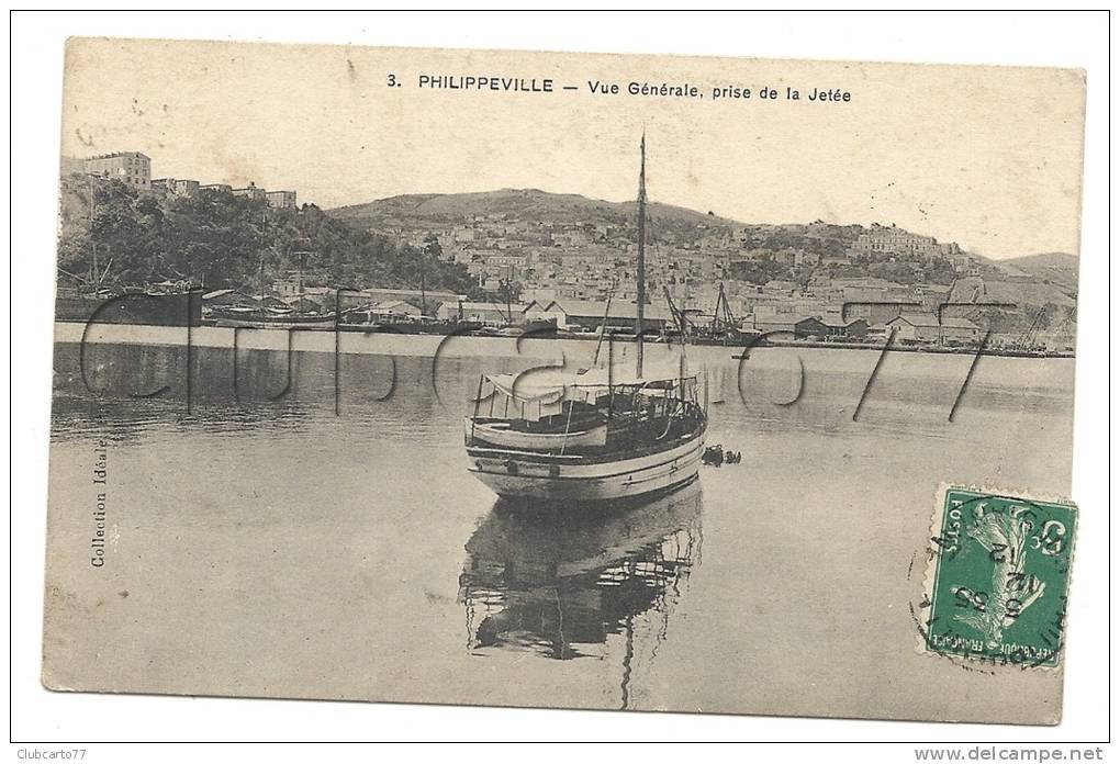 Skikda Ou Philippeville (Algérie) : MP D'un Bateau De Pêche Dans Le Port Et Vue Générale En 1906 (animé). - Skikda (Philippeville)