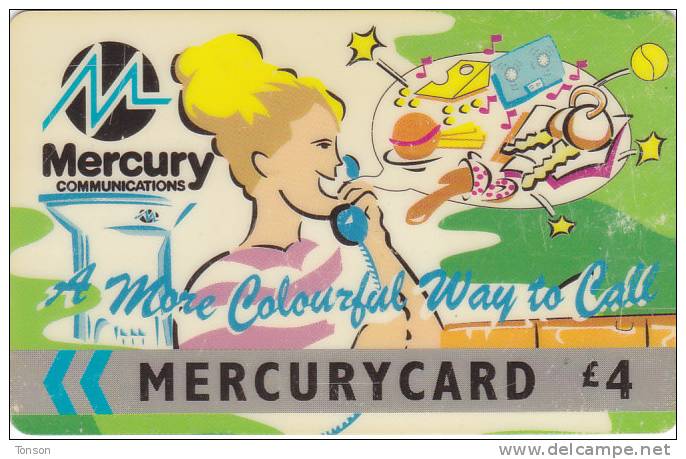 Mercury, MER144, Coulourful Way To Call (2) - Green, 2 Scans.    20MERD - [ 4] Mercury Communications & Paytelco