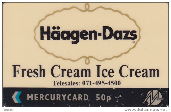 Mercury, MER182, Haagen Dazs Ice Cream, 2 Scans.    20MERA - [ 4] Mercury Communications & Paytelco