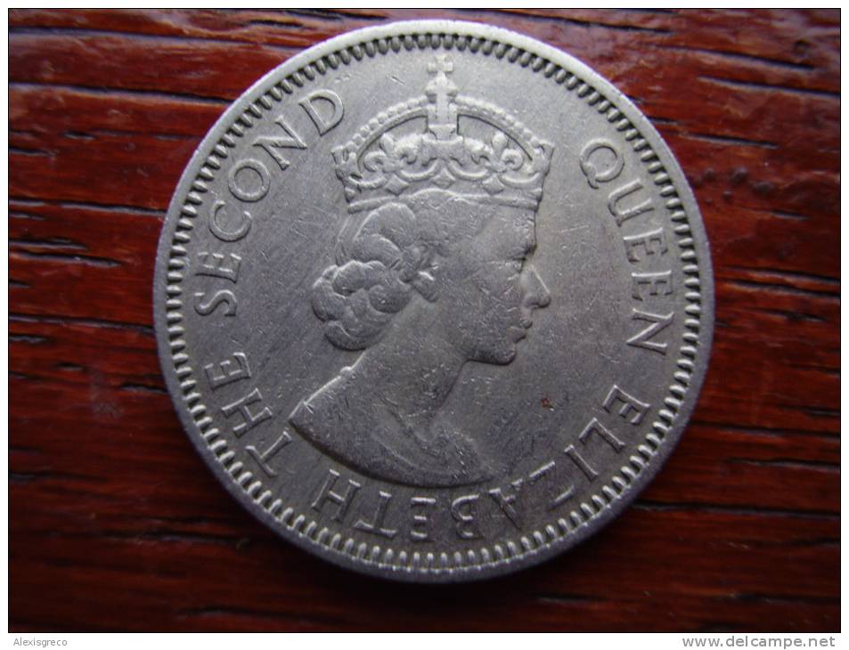 E.CARIBBEAN STATES - BR.EAST Caribbean Territories 1955 25 Cents Copper-nickel USED Coin. - British Caribbean Territories