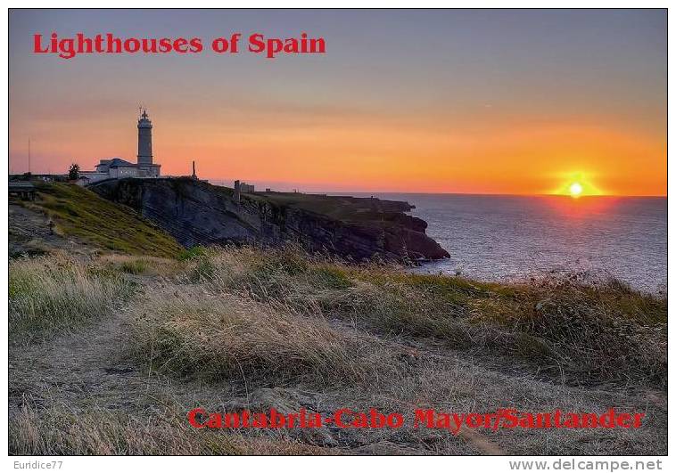 Lighouses Of Spain - Cantabria/Cabo Mayor-Santander Postcard Collector - Faros