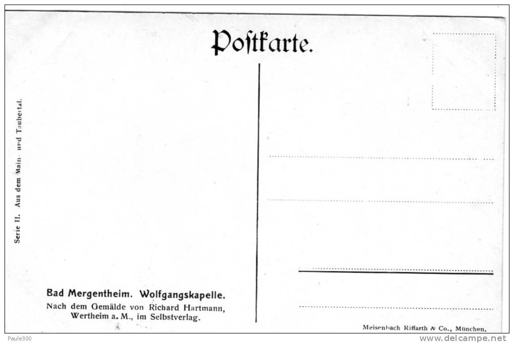 Bad Mergentheim - Wolfgangskapelle  Künstlerkarte - Bad Mergentheim