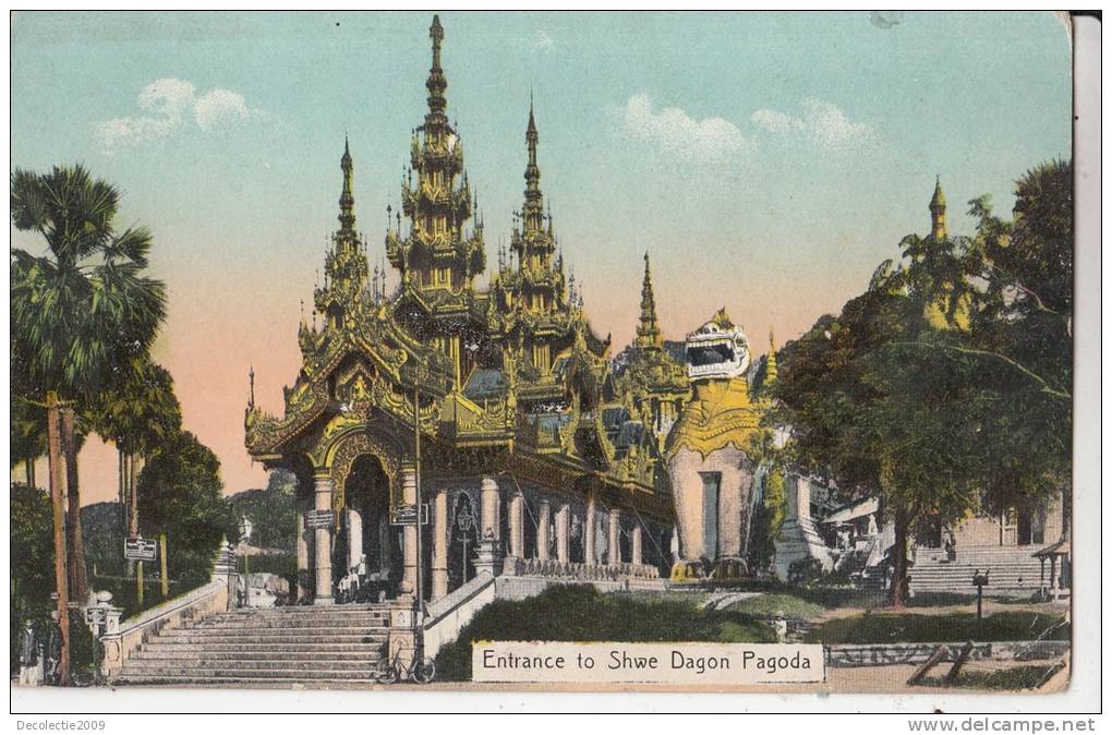 BR42753 Entrance To Shwe Dagon Pagoda    2 Scans - Myanmar (Burma)