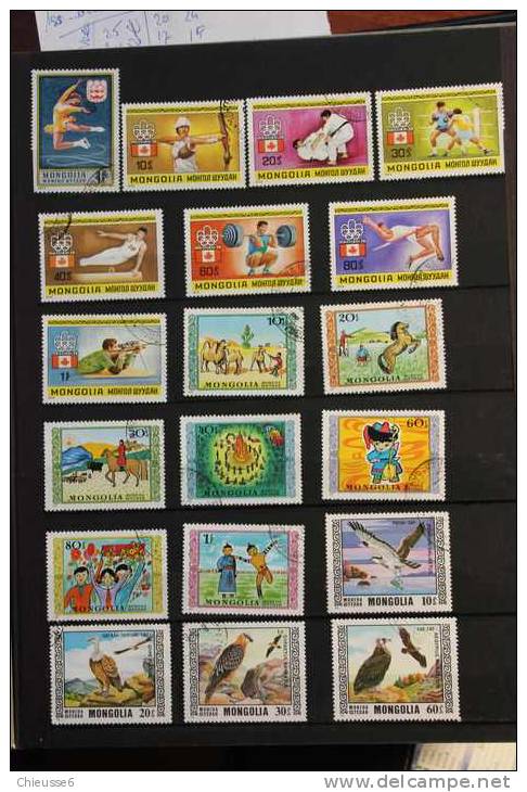 AC127 - Mongolie  lot + 500 timbres