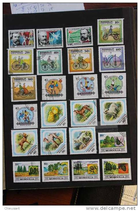 AC127 - Mongolie  lot + 500 timbres